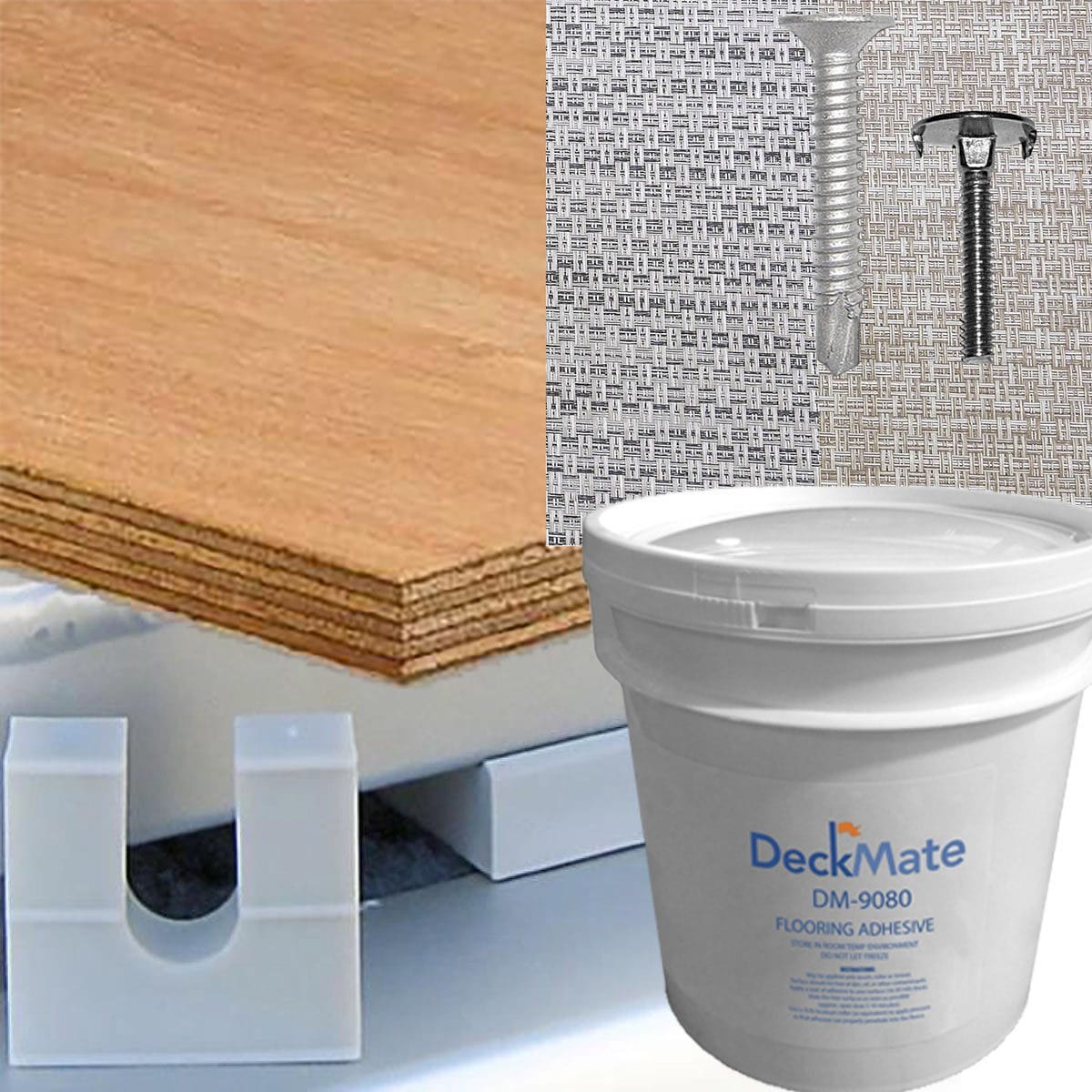 DeckMate Woven Vinyl Pontoon Deck Kit materials