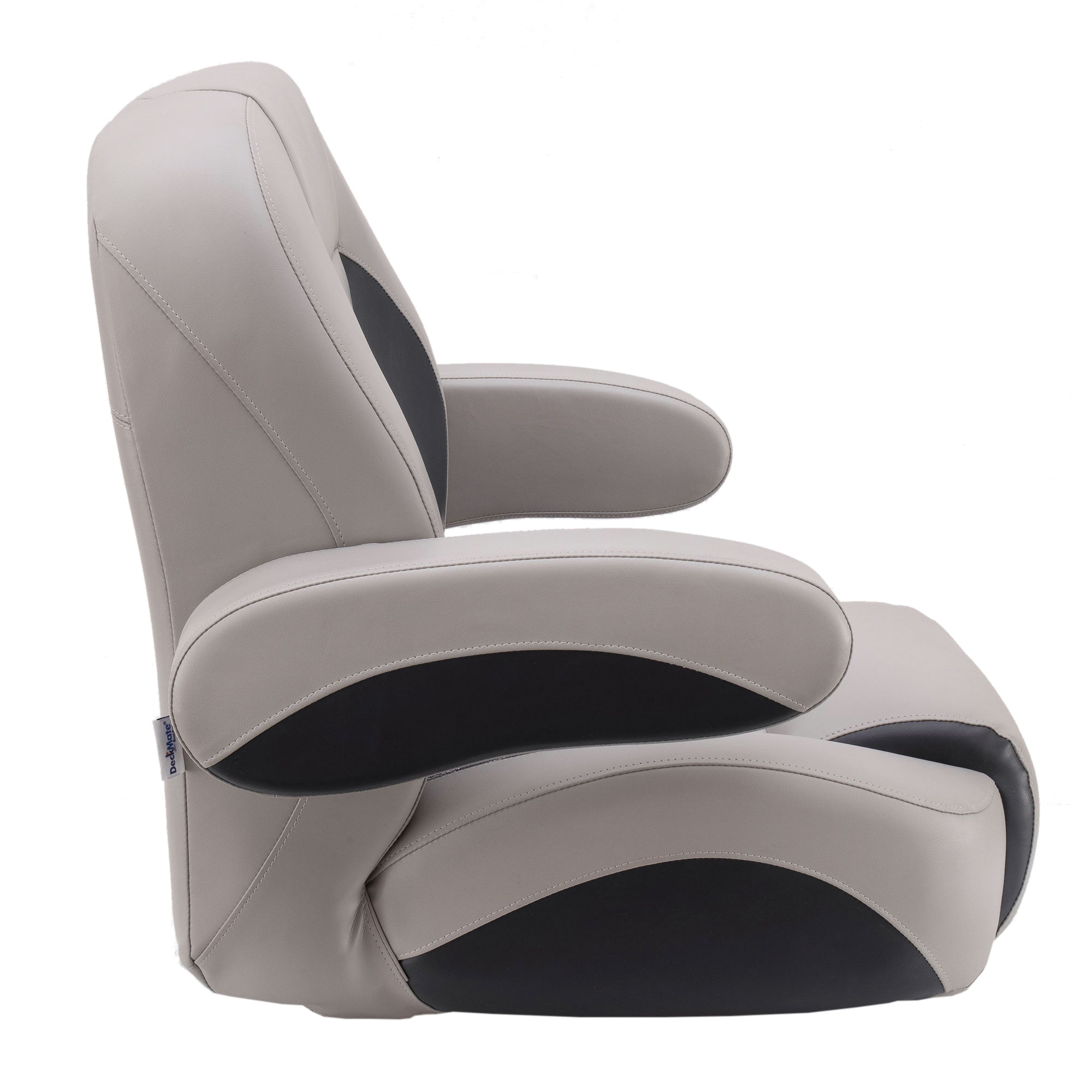 DeckMate Luxury Low Back Helm Chair profile #color_charcoal & gray