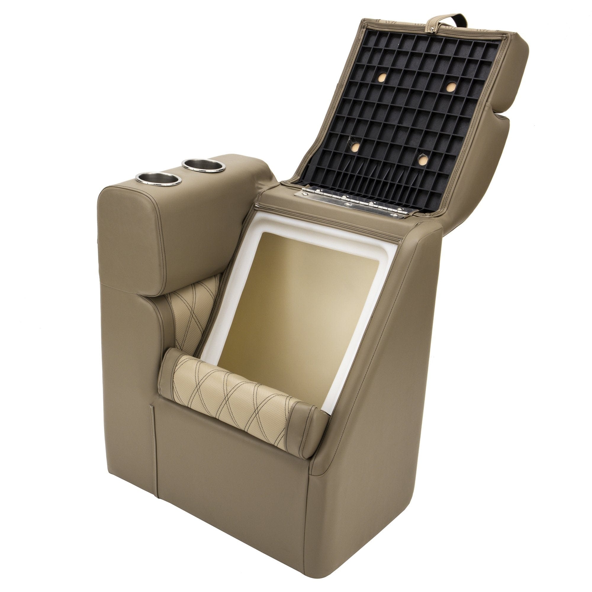 DeckMate Luxury Pontoon Lean Back open #color_tan & beige