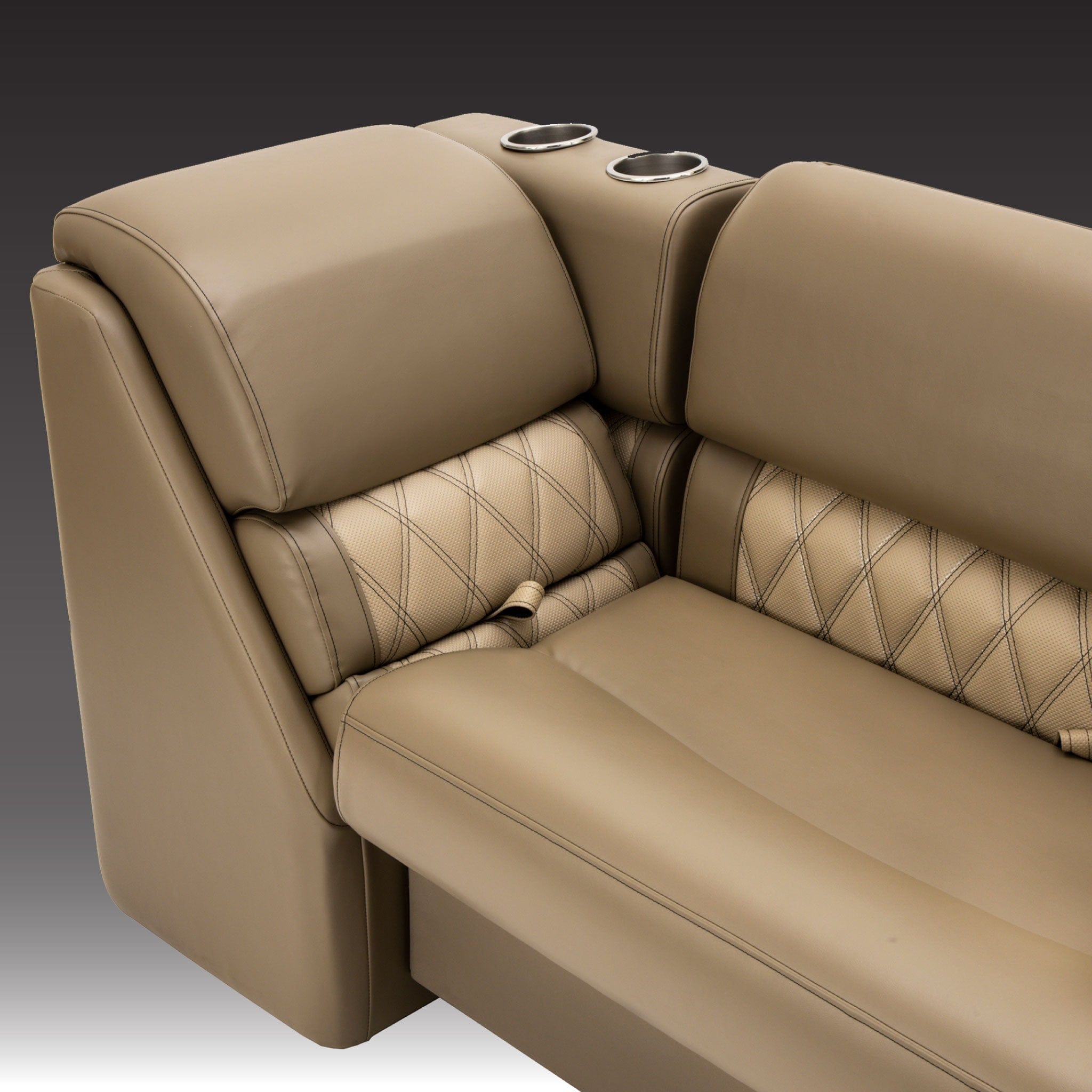 DeckMate Luxury Lean Back Seat attached #color_tan & beige