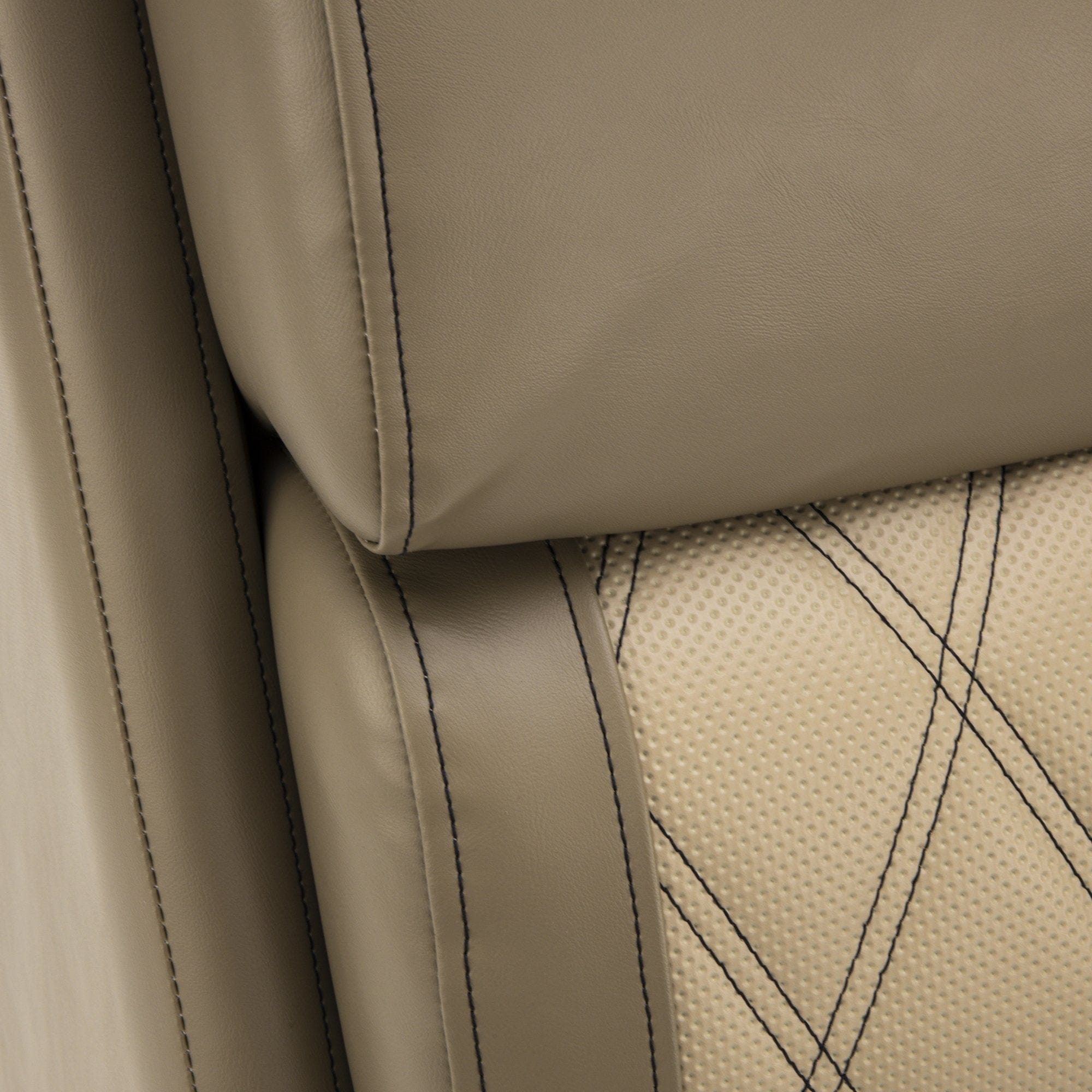 DeckMate Luxury Lean Back Seat stitching #color_tan & beige