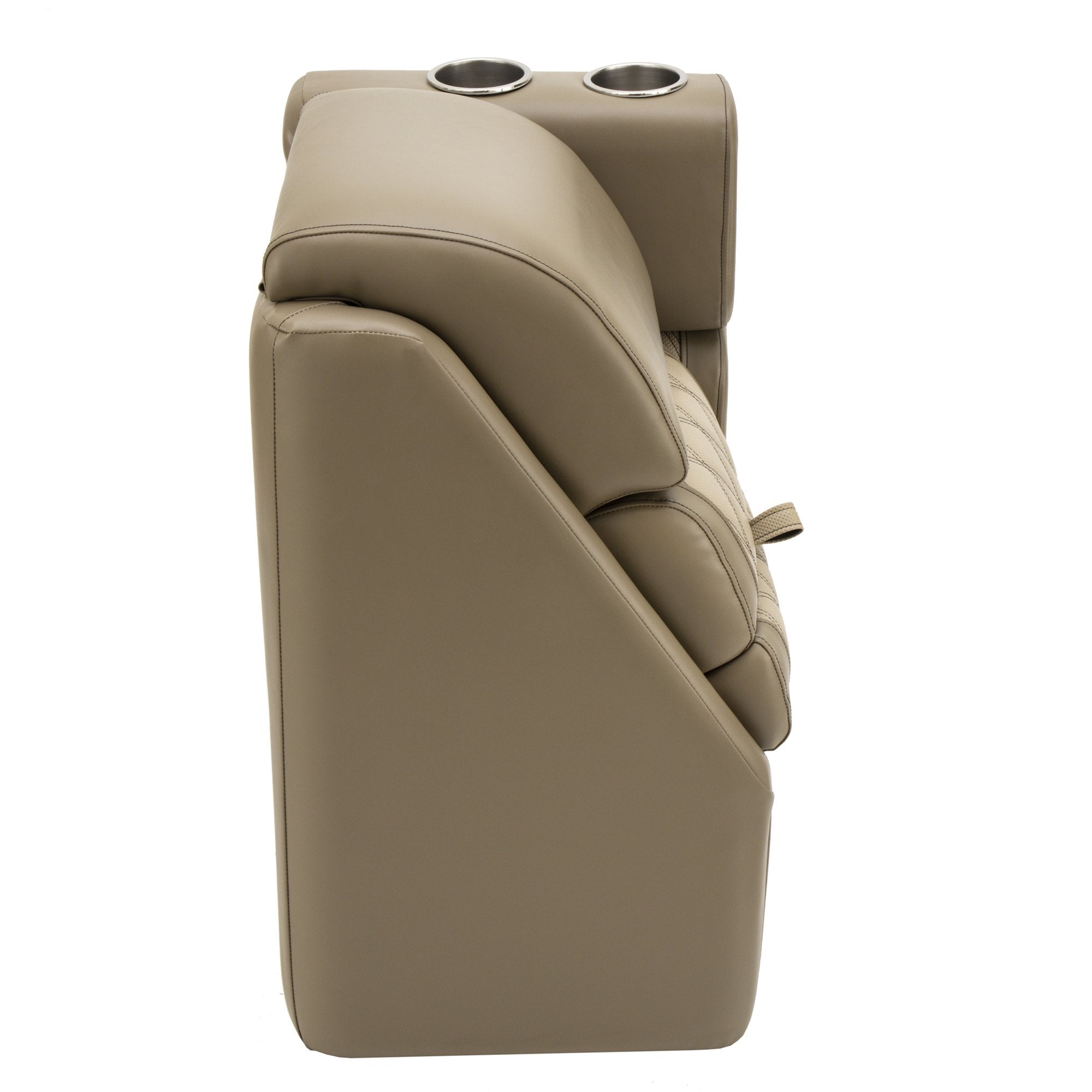 DeckMate Luxury Lean Back Seat closed profile #color_tan & beige