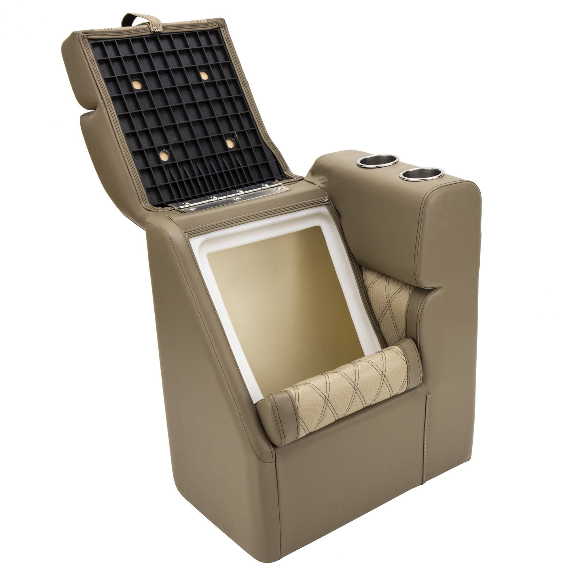 DeckMate Luxury Lean Back Seat open #color_tan & beige