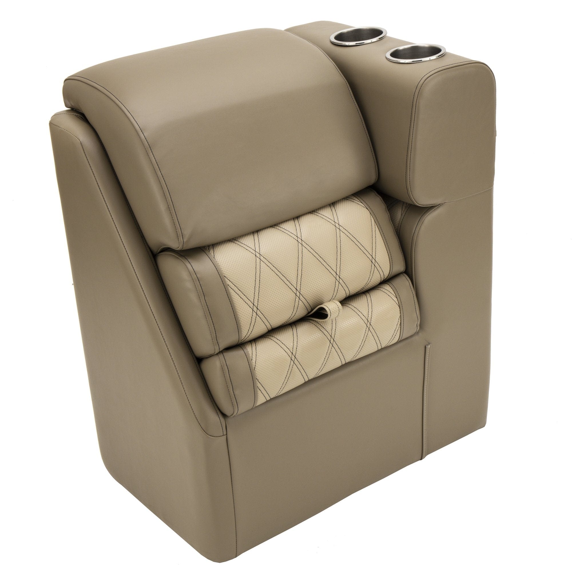 DeckMate Luxury Lean Back Seat closed #color_tan & beige