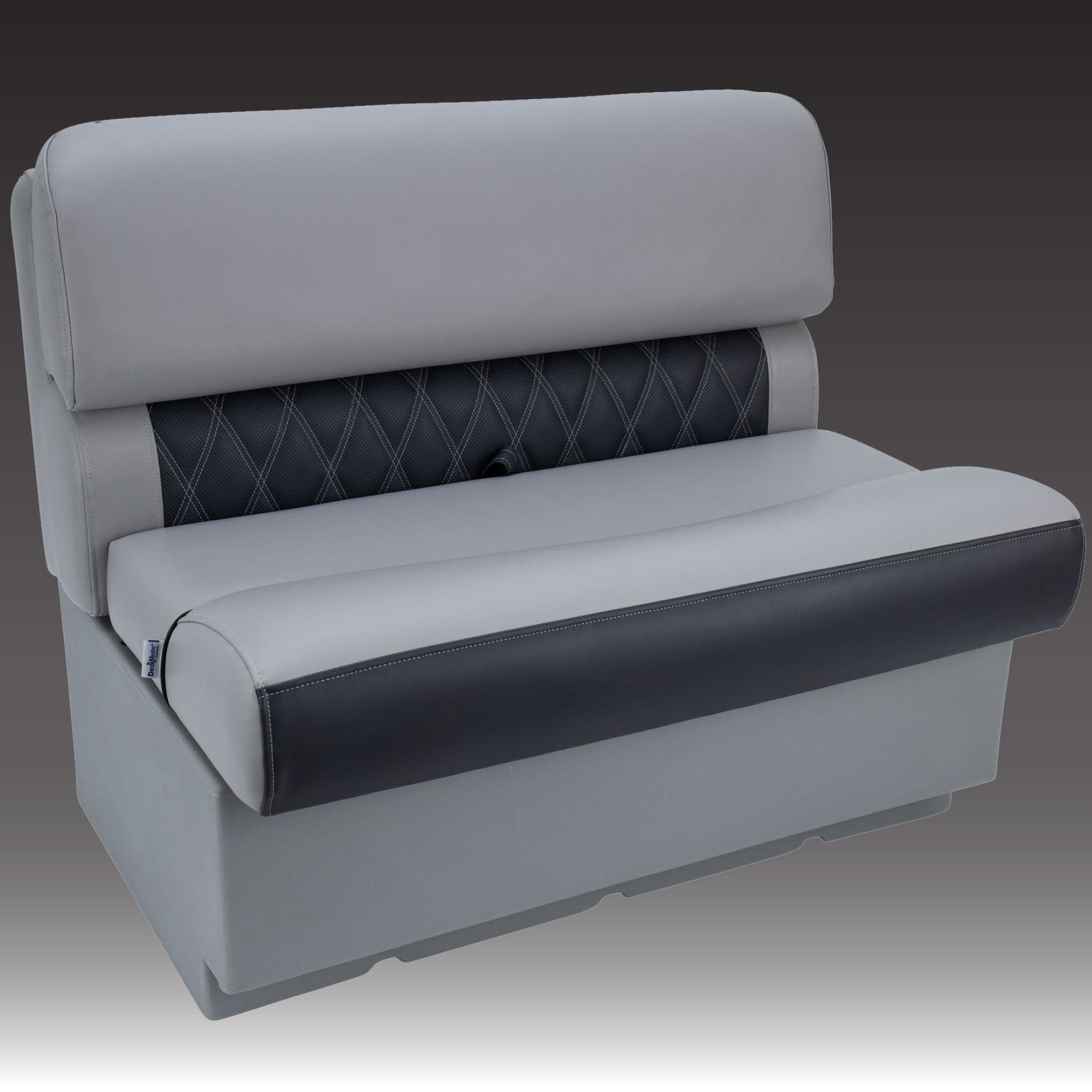 DeckMate Luxury Pontoon Bench Seat face  #color_charcoal & gray