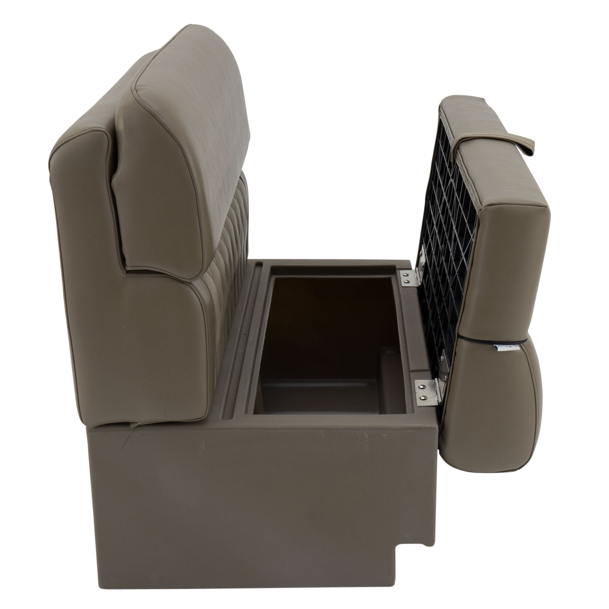 DeckMate Luxury Pontoon Bench Seat profile open #color_tan & beige 