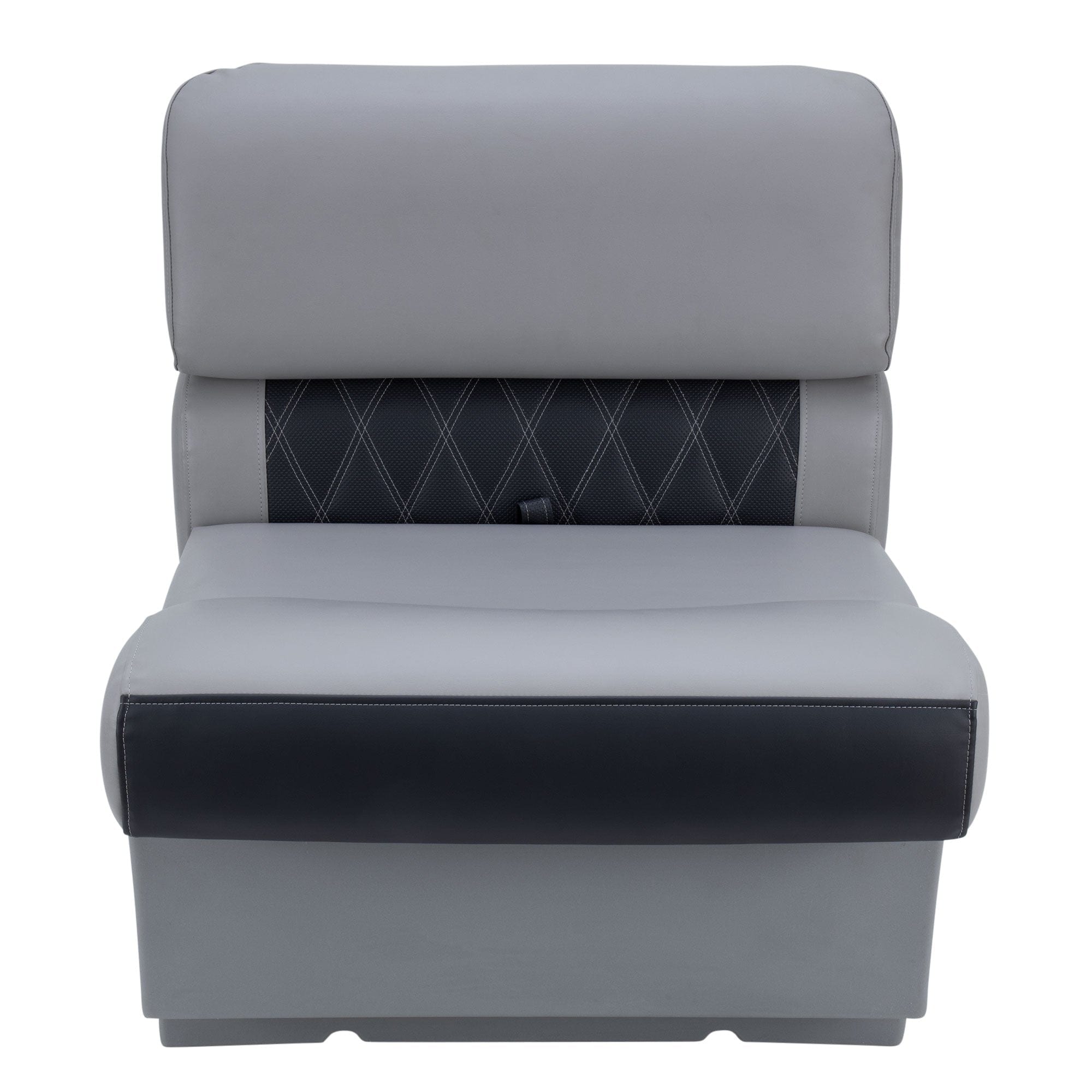 DeckMate Luxury Pontoon Bench face #color_charcoal & gray