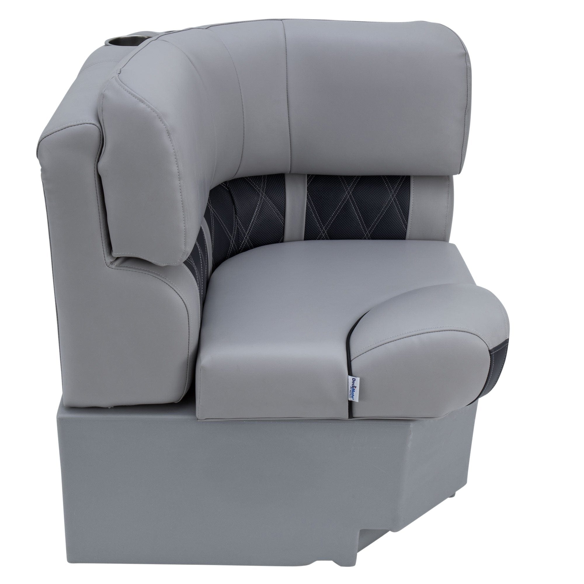 DeckMate Luxury Corner Seat profile #color_charcoal & gray