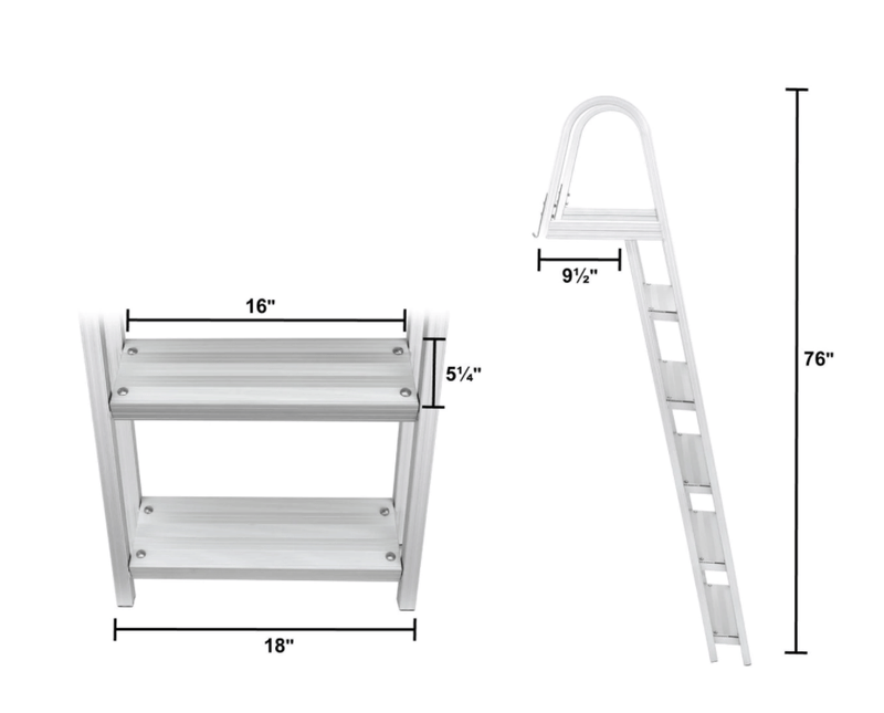Pontoon Boat Ladders For Rear Gate
