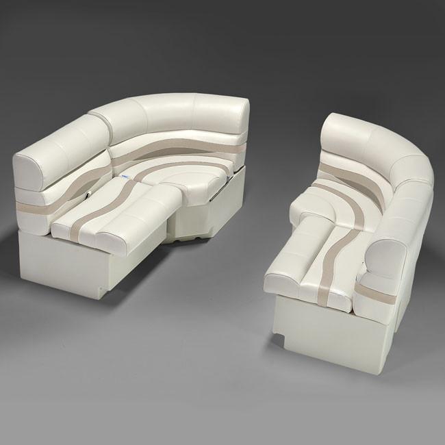 Ivory, Tan & Beige Pontoon Boat Seats