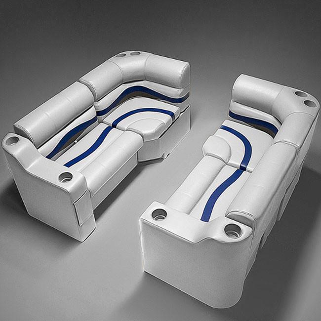 Gray, Blue & Charcoal Pontoon Boat Seats