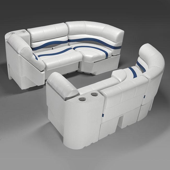 Gray, Blue & Charcoal Pontoon Boat Seats