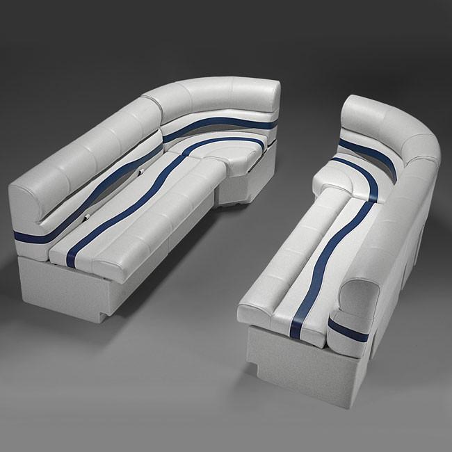 Gray, Blue & Charcoal Pontoon Boat Seats