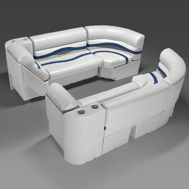 Gray, Blue & Charcoal Pontoon Boat Seats