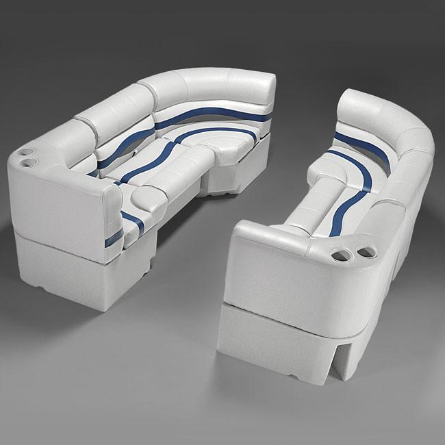 Gray, Blue & Charcoal Pontoon Boat Seats