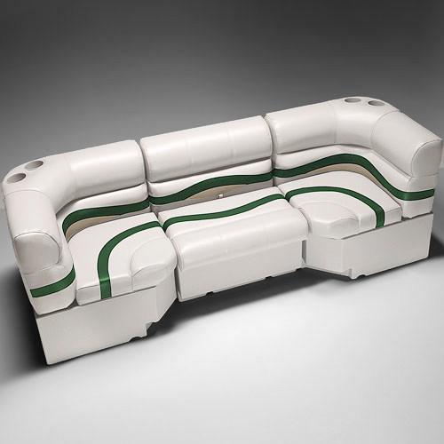 Pontoon Boat Furniture #color_ivory, green & tan