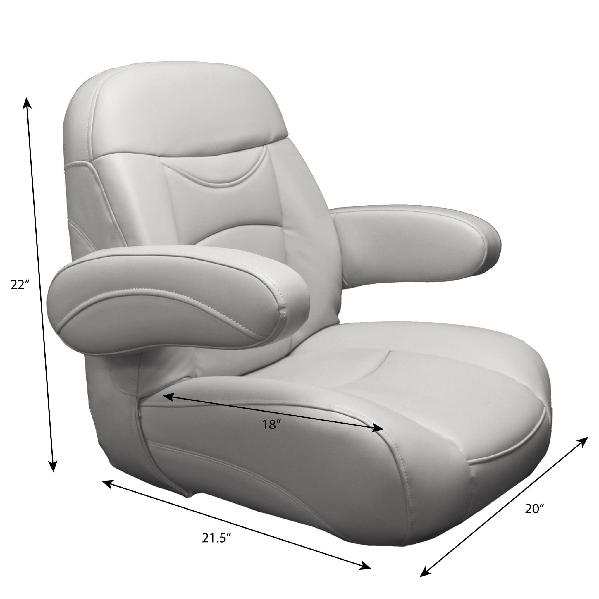 DeckMate Pontoon Helm Chair dimensions