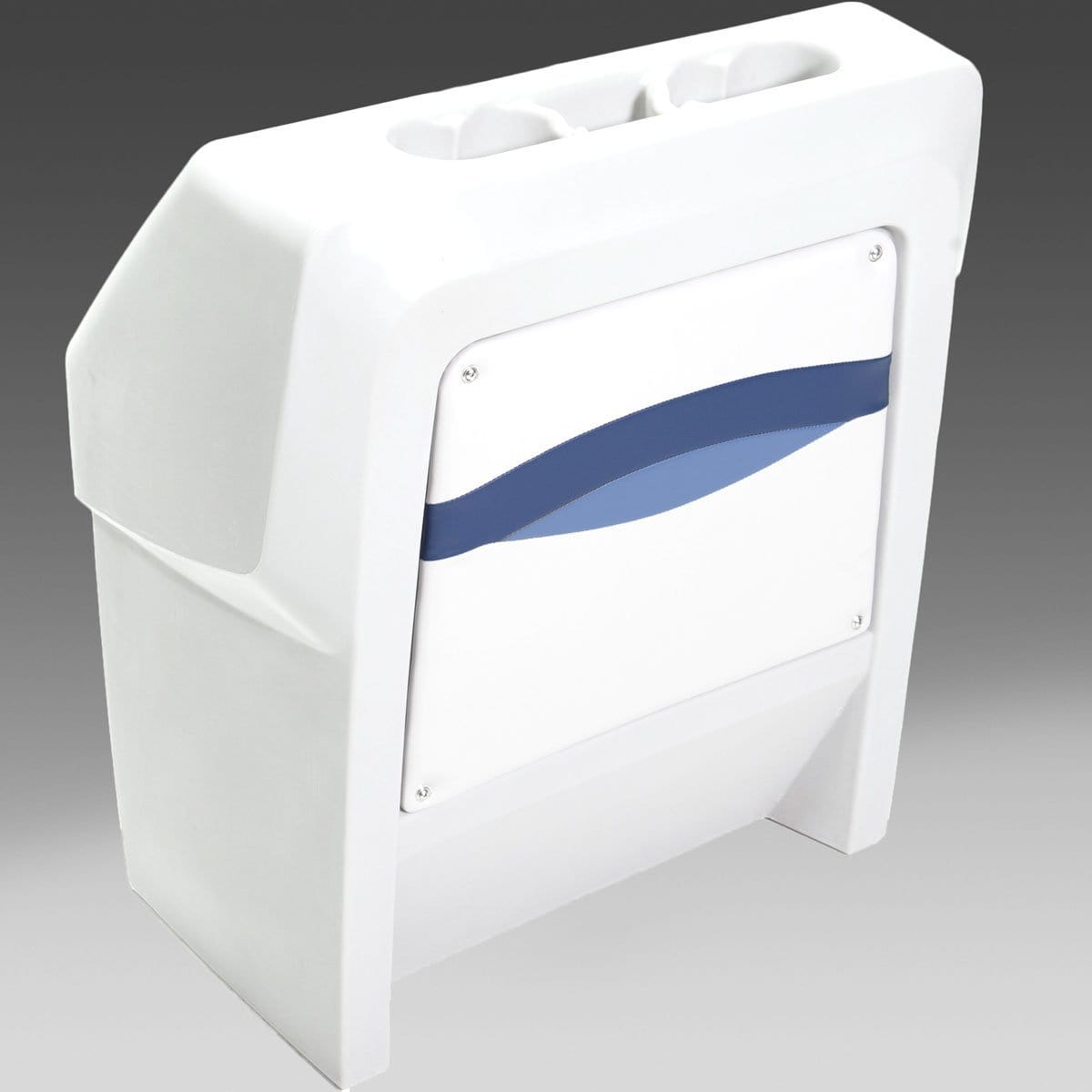 White & Blue Pontoon Boat Console