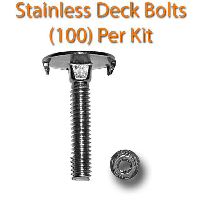 DeckMate Woven Pontoon Vinyl Flooring Kit stainless deck bolts