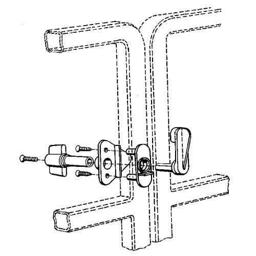 DeckMate Pontoon Boat Gate Latch dimensions