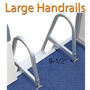 DeckMate Four Step Pontoon Ladder large handrails