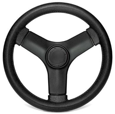 DeckMate Black Pontoon Steering #wheel & panel color_Black Steering Wheel ( No Panel )