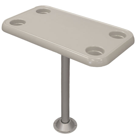 DeckMate Rectangle Pontoon Boat Table Kit #color_gray