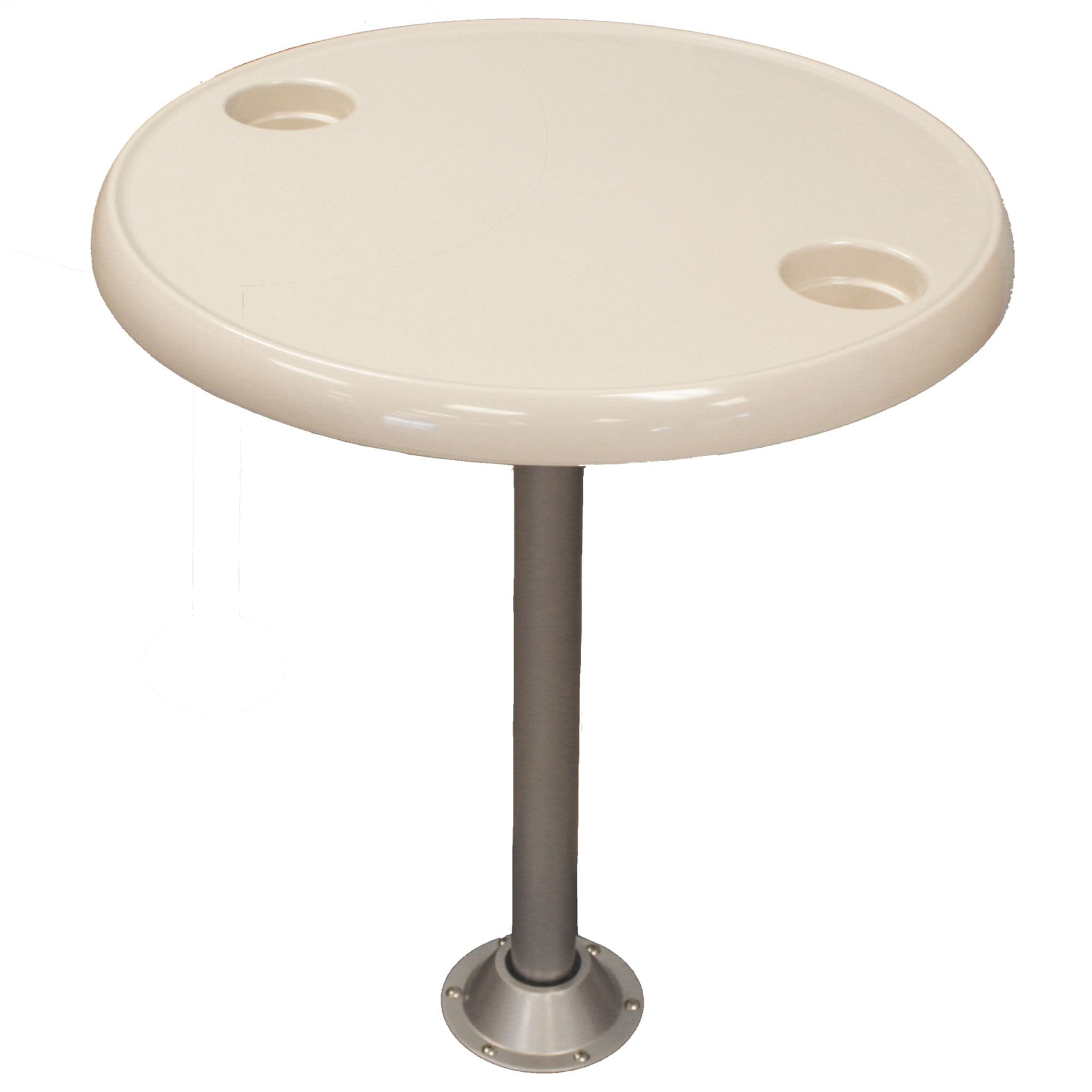 DeckMate Round Pontoon Boat Table Kit #color_ivory