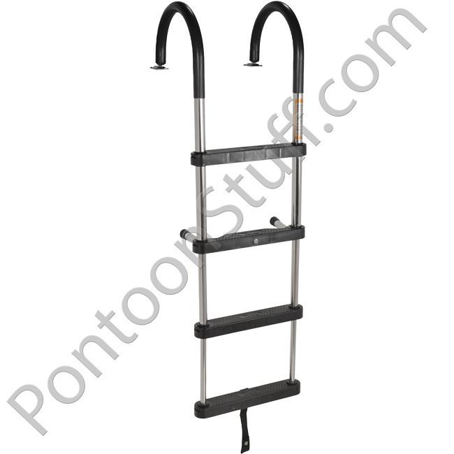 DeckMate Heavy Duty Stainless Steel Pontoon Ladder four step